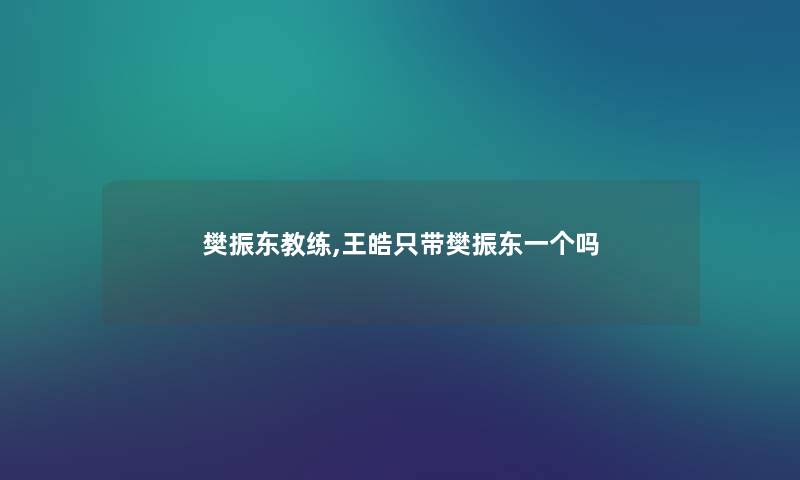 樊振东教练,王皓只带樊振东一个吗