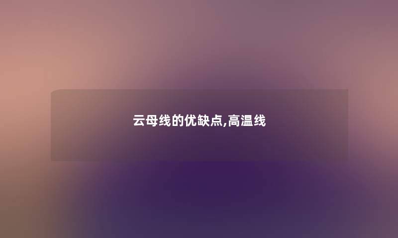 云母线的优缺点,高温线