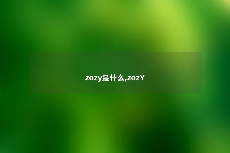 zozy是什么,zozY