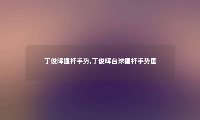 丁俊晖握杆手势,丁俊晖台球握杆手势图