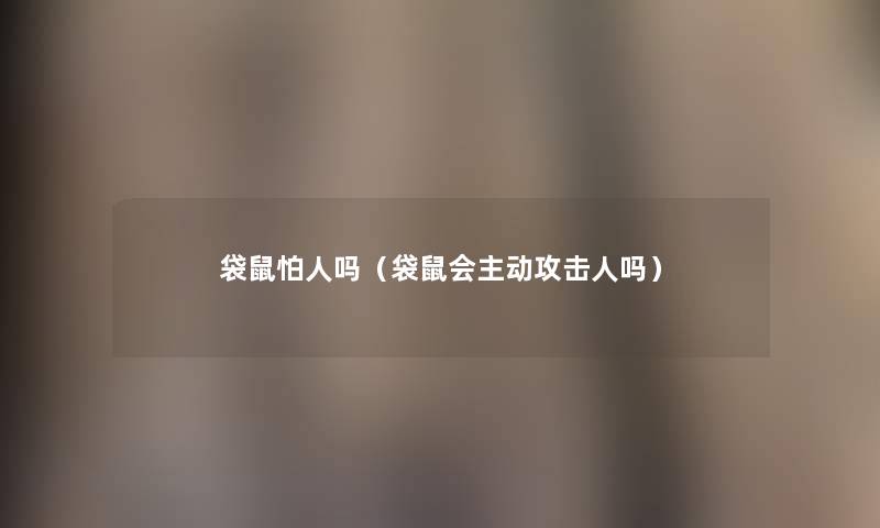 袋鼠怕人吗（袋鼠会主动攻击人吗）