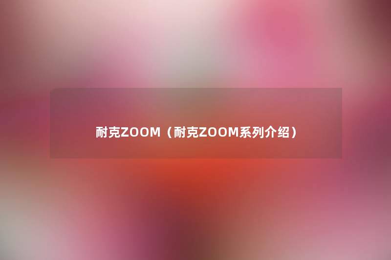 耐克ZOOM（耐克ZOOM系列介绍）